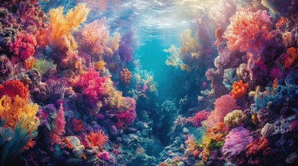Fototapeta premium Vibrant Coral Reef Ecosystem