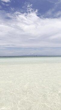 Vertical video on a virgin island in the Philippines