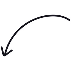 Single element of arrow in doodle school set. Hand drawn vector illustration for cards, posters, stickers and professional design.