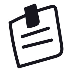 Single element of notebook in doodle business set. Hand drawn vector illustration for cards, posters, stickers and professional design.