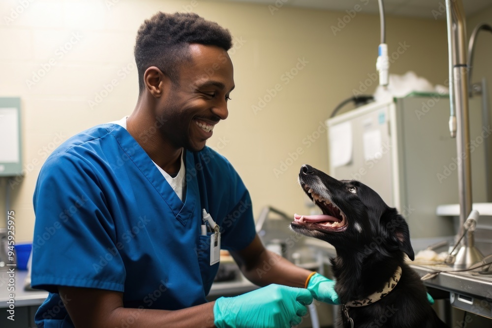 Sticker Veterinarian dog animal mammal.