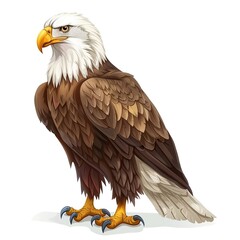 Obraz premium Eagle Light element animal cartoon isolated whitebackground 16:9