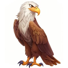 Obraz premium Eagle Spirit animal cartoon isolated whitebackground 16:9
