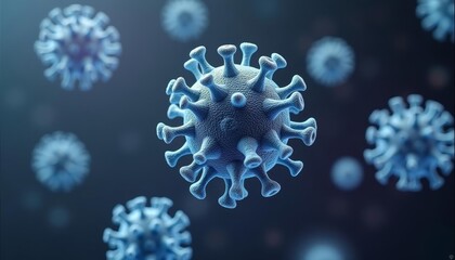 Viral Illustration  A 3D Rendition of a Coronavirus