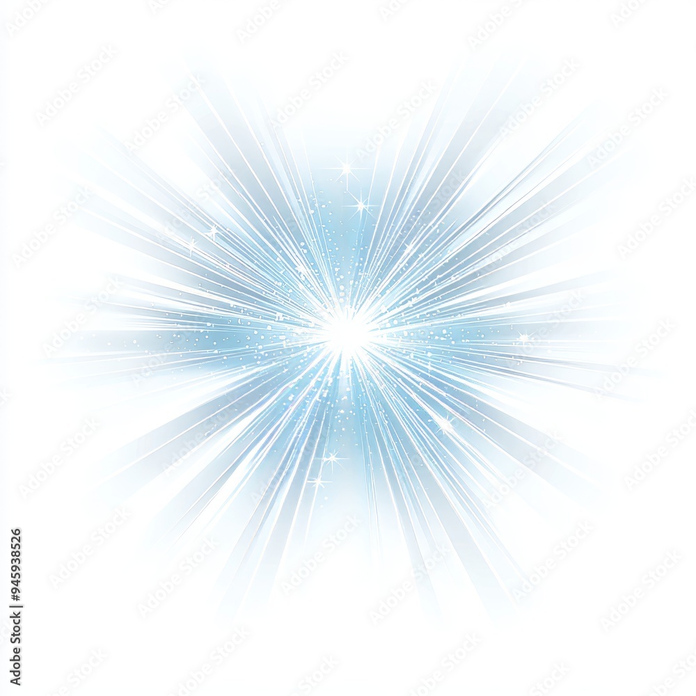 Wall mural Transparent PNG of rays of light with effect.