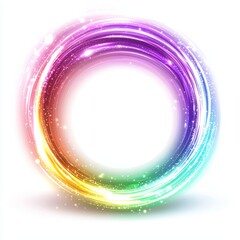 Frame of neon effect isolated on transparent PNG