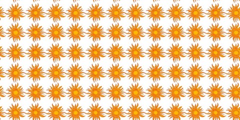 Sun pattern with a bright, radiant design. seamless background pattern
