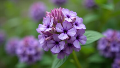 Fototapeta premium Vibrant purple flowers in bloom