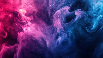 Fototapeta premium An abstract background features captivating ink swirls blending in vibrant colors. The organic patterns evoke a sense of fluidity and motion, creating a visually stunning display