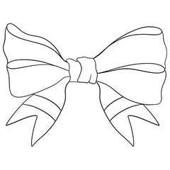 outline of bow ribbon