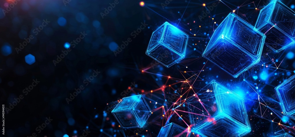 Poster Digital abstract 3D background. Based on a stock photo