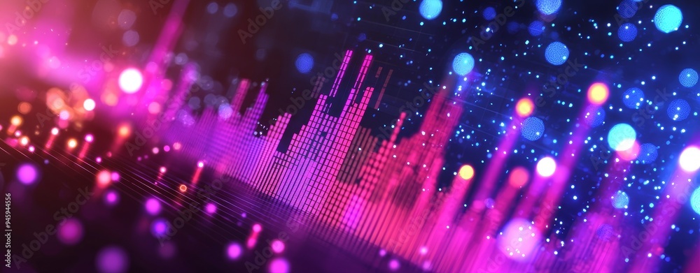 Leinwandbilder A background in abstract technology is applicable to neural networks, cybersecurity, data streams, databases, science, supercomputers, as well as cloud computing.