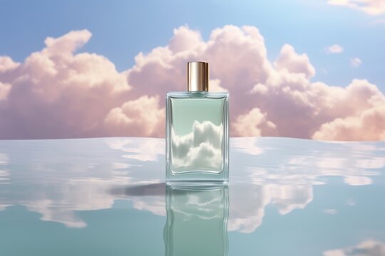 Reflection cosmetics perfume bottle.