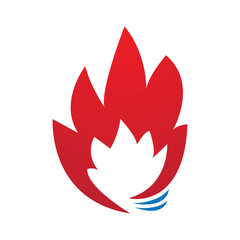 Fire Logo Vector Template Icon