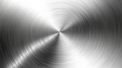 Shiny Brushed Metal Aluminum Texture with a Circular Pattern, ideal for Backgrounds and Designs