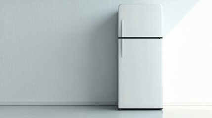 White Refrigerator Against a Light Wall