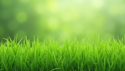 Vibrant green field serene and lush