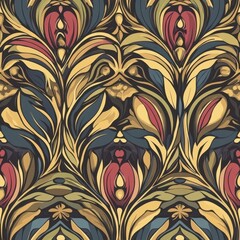 Elegant Vintage Floral Pattern Wallpaper Design