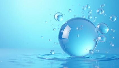 Elegant droplet of water in motion