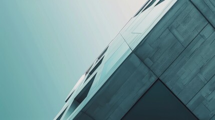 Modern Building Facade With Shadows