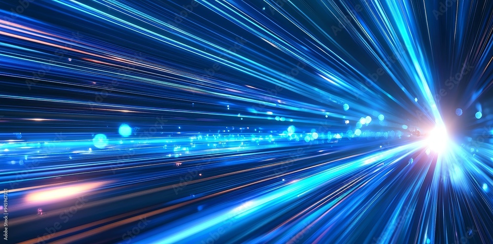 Poster abstract concept, science, futuristic, energy technology. digital image of light beams and lines wit