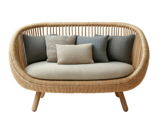Fototapeta premium A minimalistic baby crib featuring smoothly curved edges and a clipped structure