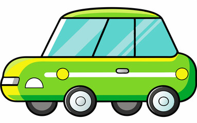 Green car stock illustration