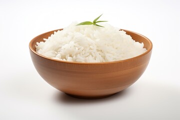 Rice bowl white food.