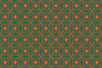 Ethnic pattern seamless pixel art for Fabric geometric ethnic pattern seamless,Pixel pattern art wallpaper Background, Design for fabric, curtain, carpet ,geometry seamless pattern art illustration