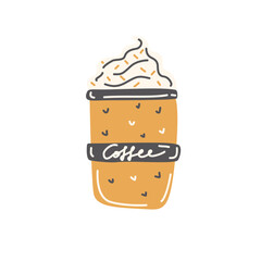 Coffee milk tea break illustration design art line images painting icons decoration 