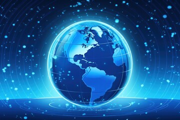 Naklejka premium Globe background planet space blue.