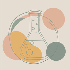 Chemistry flask icon. Science technology. flat design for chemistry, laboratory, science, and biotechnology concepts