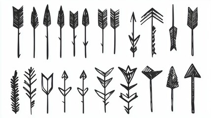 set of arrows on a white background.