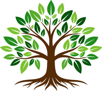 Simple Green Tree Illustration: Perfect for Nature-Themed Designs and Projects