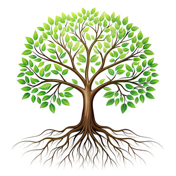 Simple Green Tree Illustration: Perfect for Nature-Themed Designs and Projects
