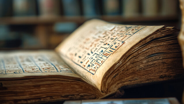 Ancient Hieroglyphics in Soft Focus