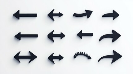 set of arrows on a white background.
