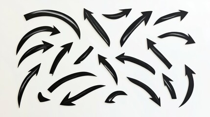 set of arrows on a white background.