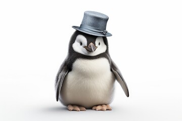Fototapeta premium Penguin in a Hat