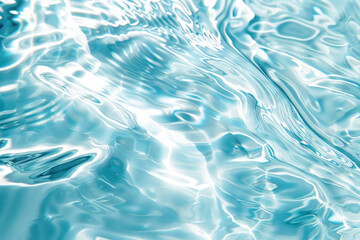 Fototapeta premium Dynamic ripple effect against an angular gradient background, transitioning from icy aquamarine.