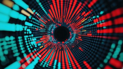 Kaleidoscope effect: Create a kaleidoscope using financial symbols and graphs, constantly shifting to represent the ever-changing market landscape