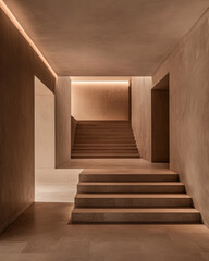 Obraz premium Mediterranean luxury villa with clean lines and elegant details. Premium Real Estate concept image.