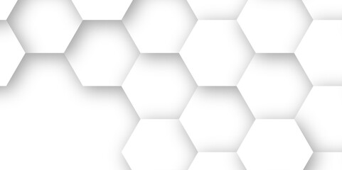 Minimal White 3D Hexagonal Pattern Vector Background: Ideal for Professional Design Use