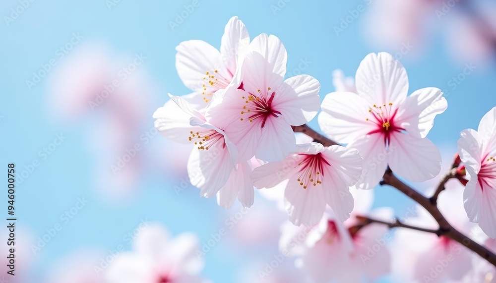 Wall mural Blooming beauty under the blue sky