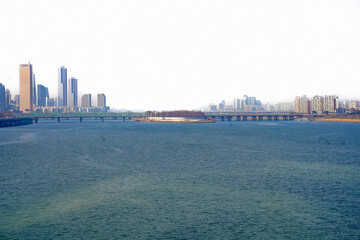 Scenery along the Han River in Seoul.