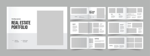 Real estate portfolio template architecture portfolio  design and real estate brochure layout.