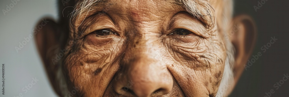 Poster three elderly men, representing different ethnic backgrounds, exude wisdom and calmness through thei