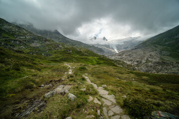 Late summer Alpine scenery in High Tauern national park, Austria.