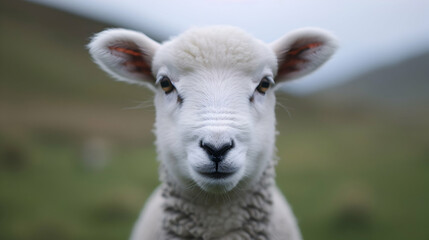 Obraz premium Face Face Encounter With Swale Dale Sheep