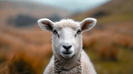 Fototapeta premium Face Face Encounter With Swale Dale Sheep